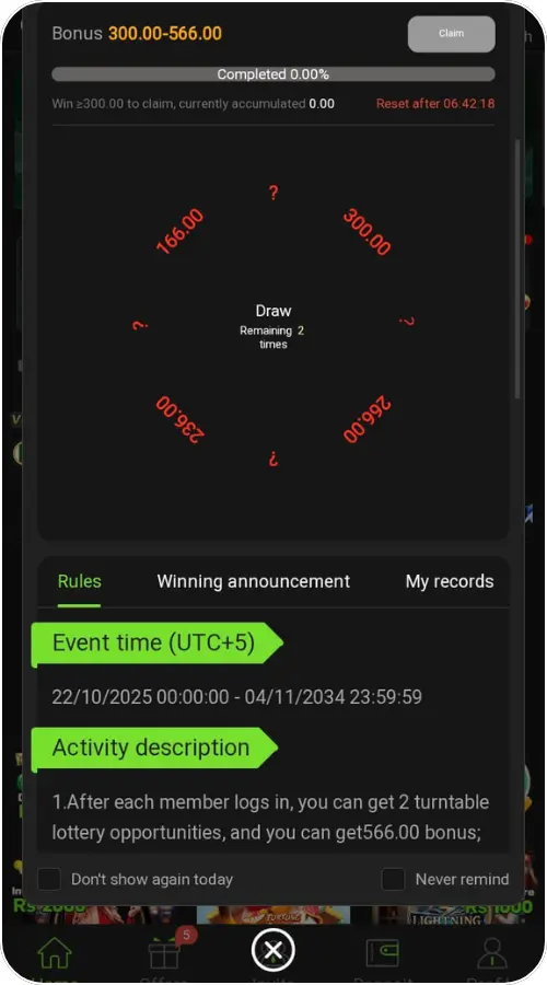 Referral earning program in 666D